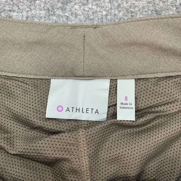 Athleta Take A Hike Dipper Skort Womens 8 Khaki Pockets Inner Shorts *READ - Picture 4 of 13